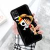 Czarne etui dla Xiaomi Redmi 13C Note 9 iPhone XR 7 8 14 15 11 12 13 X XS Pro Max Samsung A25 S23 S24 FE Ultra Plus One Piece Luffy