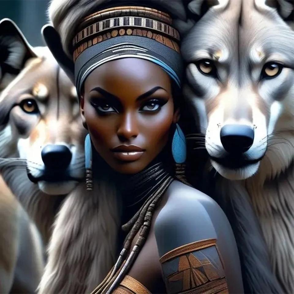 5D DIY African Women Diamond Painting Mosaic Sale Full Square Round Diamond Painting DIY Embroidery Picture Of Rhinestones