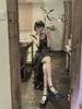 New summer floral slip dress, square neck, cinched waist, slimming, irregular design dress, super fairy