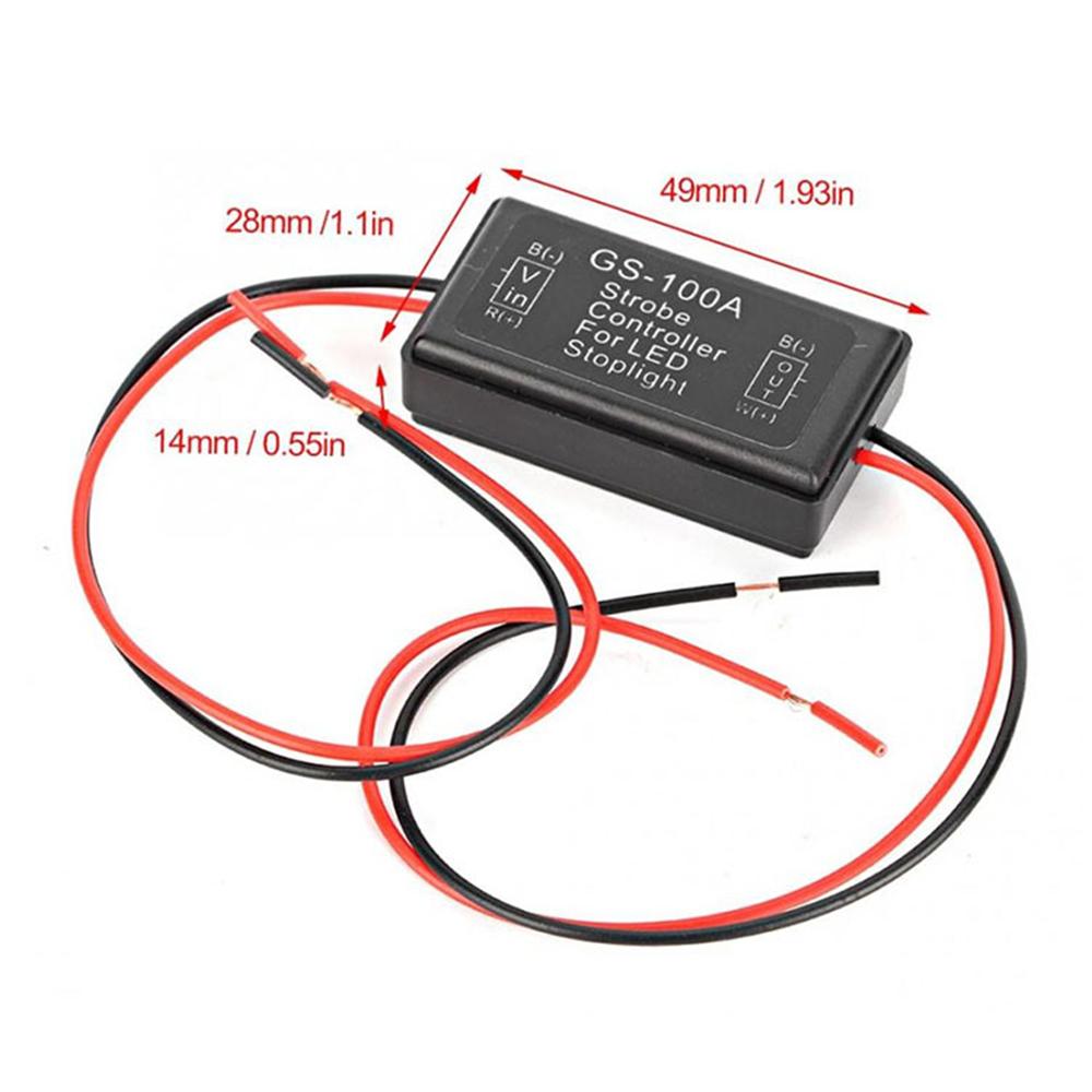 Univerzální zábleskový ovladač 12-24V GS-100A Modul zábleskového světla do auta Ovladač vysokého brzdového světla LED pro brzdové světlo