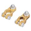 2pcs Car Battery Terminal Wire Clamps Pure Copper Positive Negative Top Post Connectors