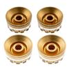 Musiclily Pro Notched Speed Metric for LP Les Paul Electric Gold of Knobs, Standard, Guitars, (Set 4)