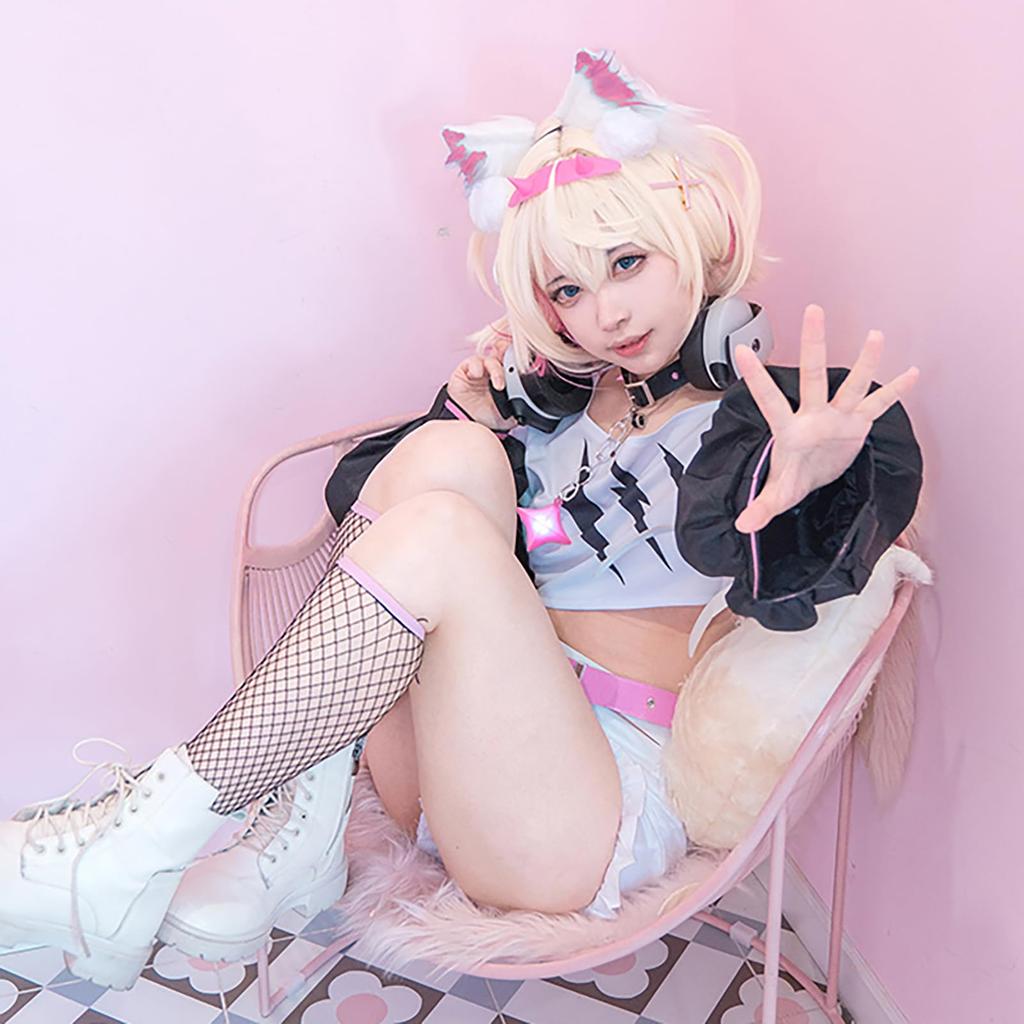 [Milky Time] Hololive Fuwawa Abyssguard Mokoko Abyssguard Cosplay Halloween (Mokoko Abyssguard)