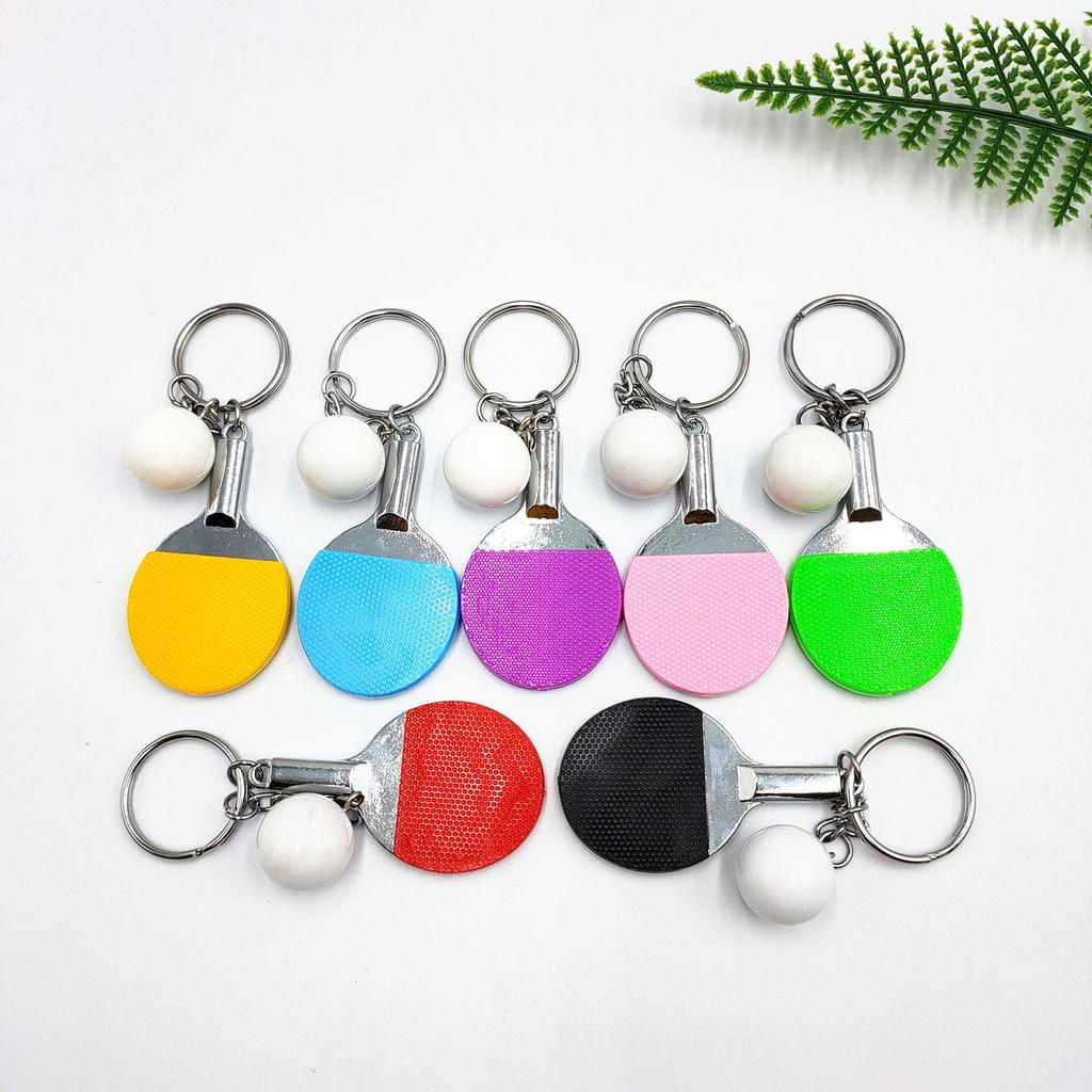 Sports Themes Table Tennis Keychain Exquisite Car Keys Holder Key for Family Valentine's Day Holiday