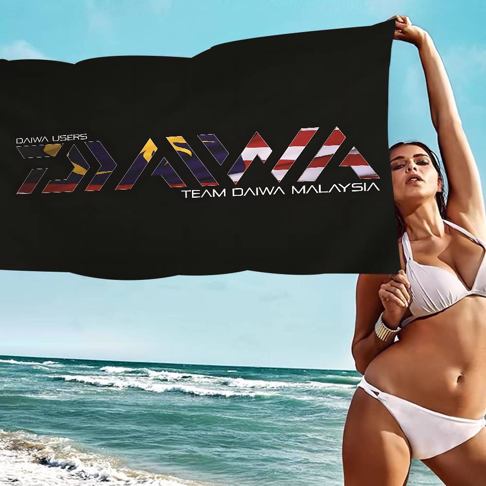 Classic Fishing Tackle Logo D-Daiwa Big Microfiber Beach Towels Quick Dry Towel Sand Beach Towels Pool Towel For Travel Yoga