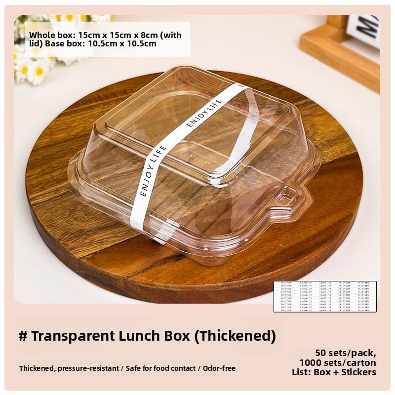 Transparent Tiramisu Packaging Box Cake Dishes Mousse Cutting Sweet Dessert Baking Western Pastries Separation Packing Box