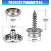 20Pcs 15Mm Rustproof Snapping Buttons With Auto Drilling Screws Ideal For Outdoor Furniture And Waterproof Fabric Fixing