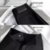 Women's High Waist Black Hot Pants with Built-in Shorts for Spring/Autumn - Anti-Exposure Leggings.