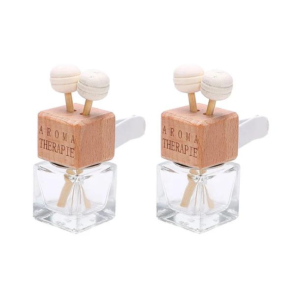 8ml Car Air Freshener Perfume Clip Empty Glass Bottle Fragrance Ornament Vent Outlet Diffuser Empty Essential Oil Glass
