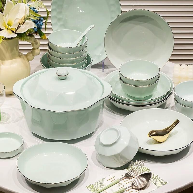 Modern Lanka Ceramic Underglaze Dinnerware Set