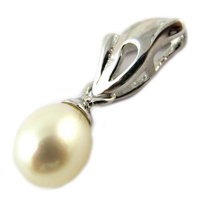 [E5431] - Silver Pendant 'Beauty Pearl' White