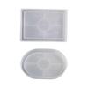 Agate Tray Silicone Molds Epoxy Resin Casting Molds for Jewelry Plate Rolling Tray Soap Dish Making Oval Rectangular