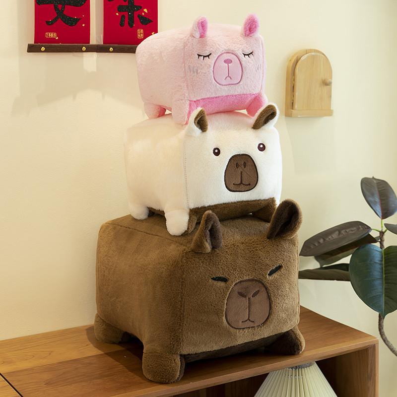 Quadrate Plush Capybara Toy Cartoon Stuffed Doll Kids Birthday Gifts Decoration