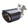 Auto-Modifikation Kohlefaser-Endrohr, 63-89mm Edelstahl-Endrohr, verstellbarer Winkel ABS-Kunststoffgehäuse-Endrohr