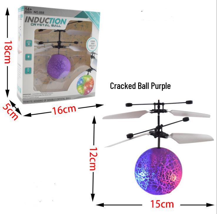 Gesture-Controlled LED Hovering Toy Ball - Rechargeable Indoor Aircraft for Kids