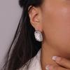 Minimalist Gold-Plated Titanium Steel Pendant with Diamond-Accents - Geometric Oval Design Jewelry Set.