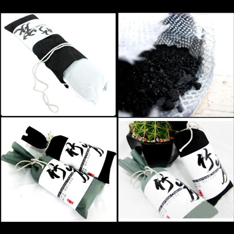 100G Activated Bamboo Charcoal Bag Air Purifying Bag Charcoal Deodorant Odor Remover Bag Car Bedroom