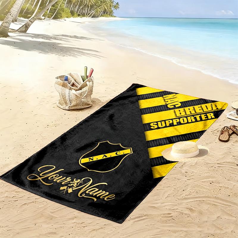 Name Custom NAC Breda Print Beach Towel, Large Soft Quick Dry Towel for Beach Camping Swimming