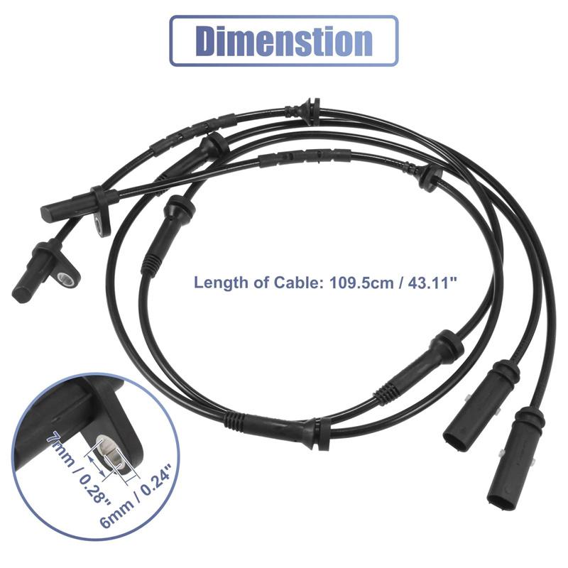 2 Pcs 34526869292 Front Abs Wheel Speed Sensor, Replacement For Bmw X3 2011-2017 X4 2015-2018 Sport Utility
