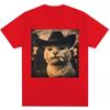 Funny Cowboy Cat Meme Graphic T Shirts Unisex Fashion Kawaii Vintage Tshirt Oversized Casual High Quality Tshirts