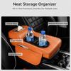 Car Center Console Armrest Box Cushion Pad with Dual Cup Holder Tissue Box Storage Organizer Accessories