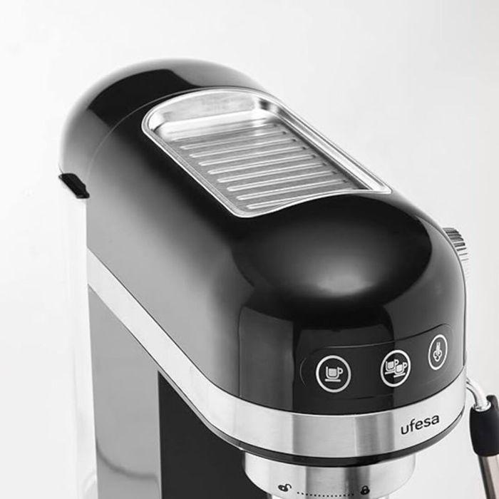 Cafetière Espresso - UFESA - Palmero - 1350W - Noir - Mousseur à lait réglable