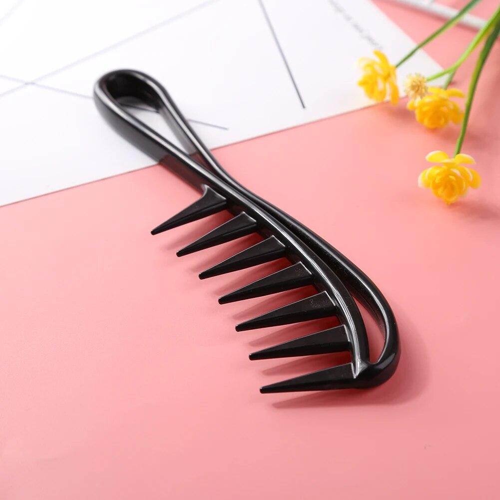 Wide Tooth Plastic Comb Curly Hair Salon Hairdressing Comb Massage for Hair Styling Tool for Curl Hair