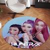 Huntrix (48) Round Office Rug Decorative Floor Rug for Office Bedroom Living Room and Home Space
