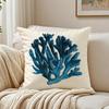 Cozy Fashion Blue Sea Creature Coral Shrimp Cushion Cover Linen Pillowcase Soft For Sofa Bed Home Room Decor