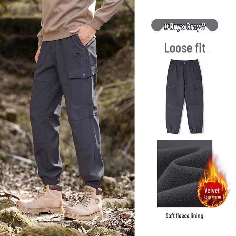 CAMEL Men s Fleece-Lined Outdoor Workwear Pants