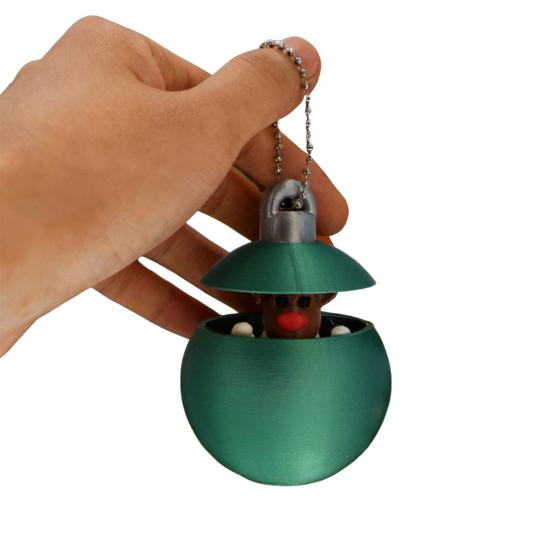 

Christmas Balls Ornaments 3D Printed Santa Claus/Reindeer/Snowman Hiden Xmas Ball Hanging Ornament for Xmas Tree Holiday Party Decor Elk