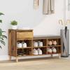 Shoe Cabinet in Vintage Wood Look 102 x 36 x 60 cm Engineered Wood