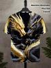 Men Yin Yang Dragon 3D Print T-Shirt O-Neck Short Sleeve Casual Plus Size Graphic Tee