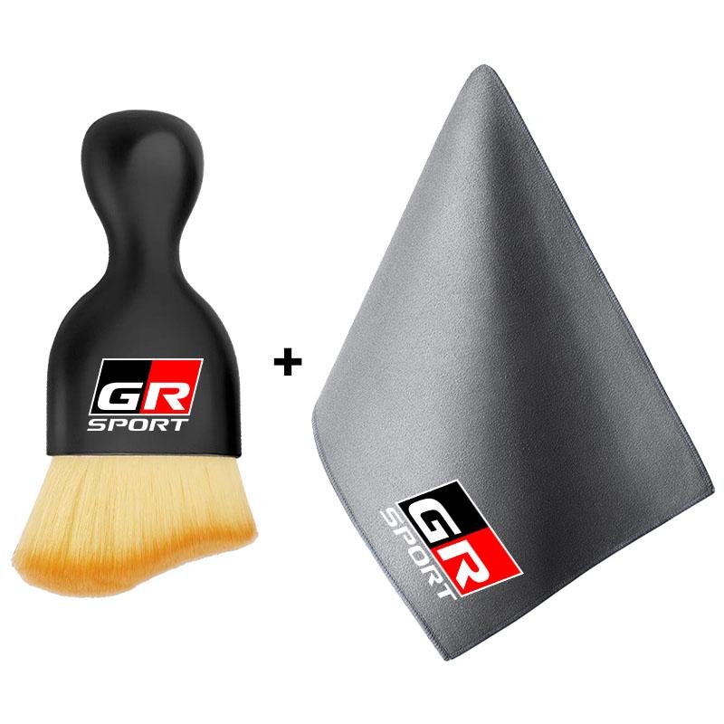 GR Car Interior Cleaning Soft Brush Car Wash Towel Microfiber Cleaning Rag Cloth for Toyota Trd Chr Auris Avensis Camry Corolla Yaris