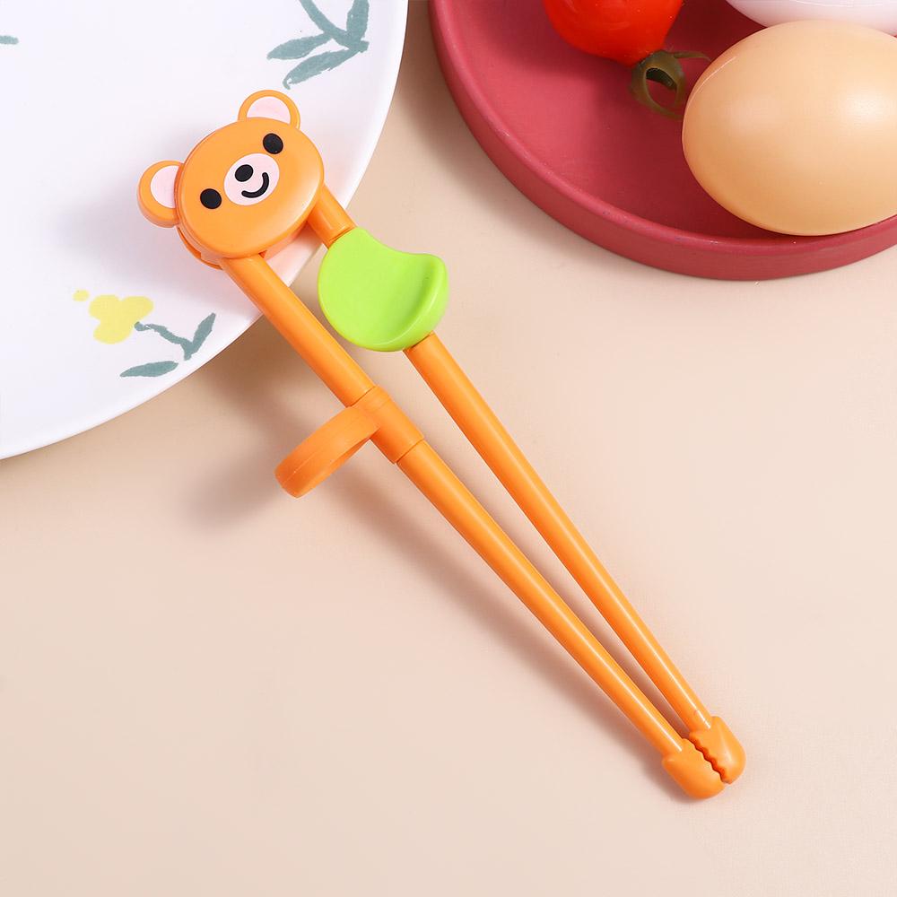 Cute Bear Frog Animal Silicone Tableware Eating Training Tools Baby Practice Helper Kids Chopsticks