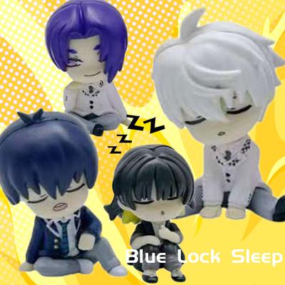 6cm Blue Lock GK Anime Figur Isagi Yoichi Bachira Meguru Schulter an Schulter Schlafen Q-Version Kawaii Modell Statue Kinderspielzeug Geschenk