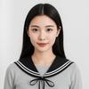 Striped Sailor Fake Collars Scarf Detachable Cotton Top Fake Collar Necklaces Black White Laced Shawl Wraps