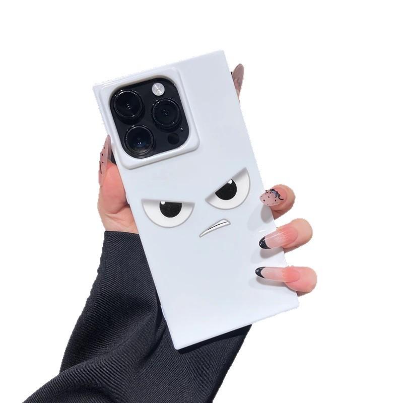 Fun and Fierce Expression Square Apple 17 Pro Mobile Phone Case iPhone15/16 Bright 13 Simple 12 Personality 14