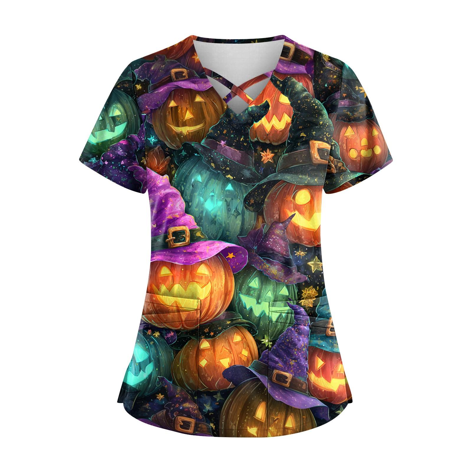 

Женский топ с коротким рукавом и V-образным вырезом, принтом и карманом Dry-nurse XXXXXL