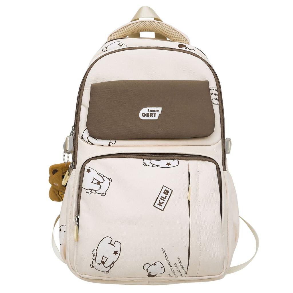 Schoolbag new high-capacity spine protection for primary and secondary school students to reduce the burden backpack fashion printing 