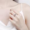 S925 Sterling Silver 1.5 Carat Moissanite Half-Mountain Ring
