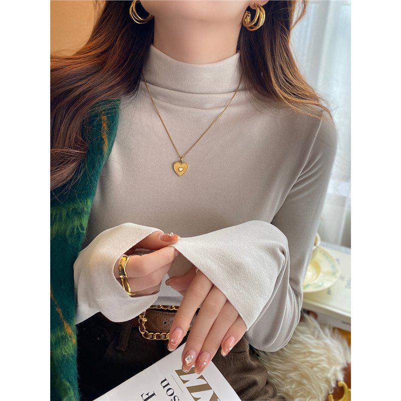 

Женский синий облегающий топ с высоким воротником и флисовой подкладкой (Издание 2024 г.) XL