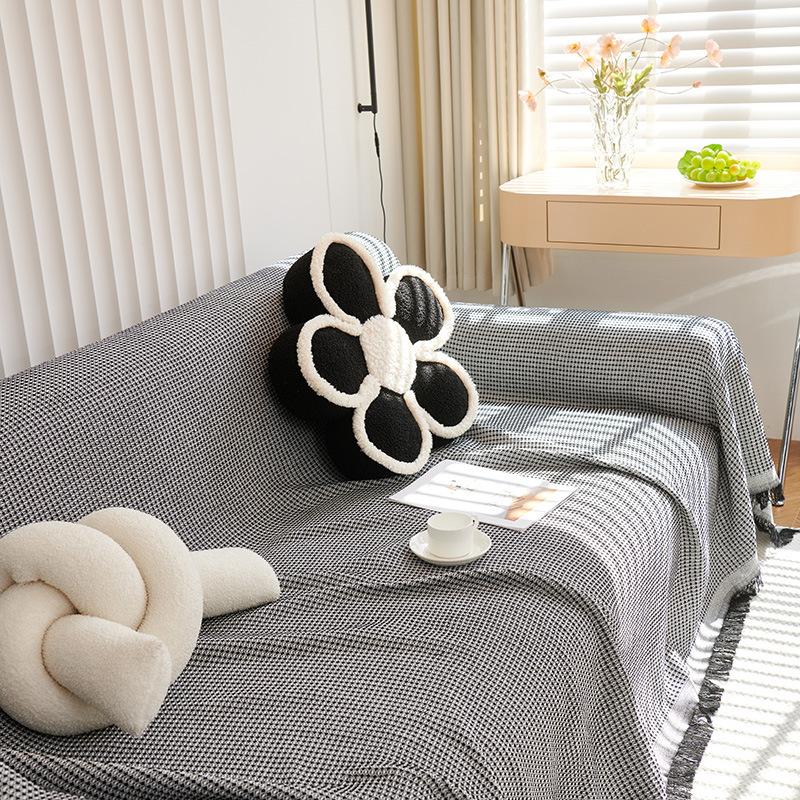 Oblique Mesh Sofa Cover Towel All-Inclusive Universal Four Seasons Universal Simple Modern Sofa Cover Anti-Scratching Cushion