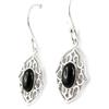 Les Trésors De Lily [L0458] - Silberohrringe 'Sappho' Silber schwarz - 20x13 mm