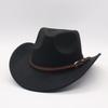 Tibetan Woolen Top Hat Thickened Woolen Felt Hat Xizang Large Edge Belt Hat Men'S And Women'S Spring And Autumn Western Cowboy Hat