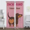 Dackel Fenster Vorhang für Zimmer 2 Paneele Modern Wohnzimmer Vorhänge Jalousien Heim Innenvorhänge Trennwand Tüll für Schlafzimmer
