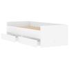 Bed Frame with Drawers White 90 x 190 cm