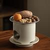Clay Tea-Boiling Set: Charcoal Stove & Side-Handled Pot for Outdoor & Household Use.