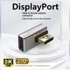 Right Angle DP 1.4 Adapter DisplayPort Male to Female 90 Degree Connector for Home Office PC Laptop Monitor Connection
