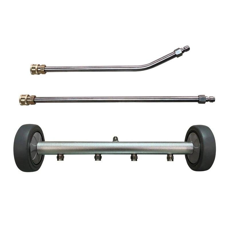 4000PSI chassis høytrykksvasker 16-tommers elektrisk vaskelokomotiv Bunnvannkost med 2 forlengelsesstenger
